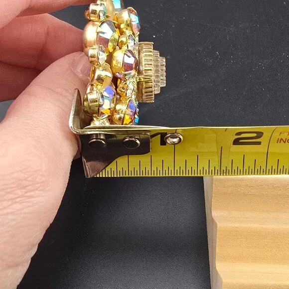 RARE Juliana D&E 2" Birthday Cake Statement Brooch Gold Tone Aurora Borealis - Picture 12 of 12